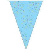 Kind's verjaardagsfeestje Blues Confetti Vlaggetjes (Tweede vlag)