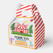 Kind's Verjaardagsfeestje Circus carnaval Thema Bedankdoosjes (Achterkant)