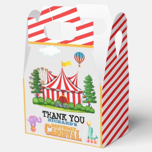 Kind's Verjaardagsfeestje Circus carnaval Thema Bedankdoosjes (Geopend)