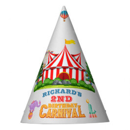 Kind's Verjaardagsfeestje Circus carnaval Thema Feesthoedjes