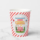 Kind's Verjaardagsfeestje Circus carnaval Thema Papieren Bekers (Achterkant)