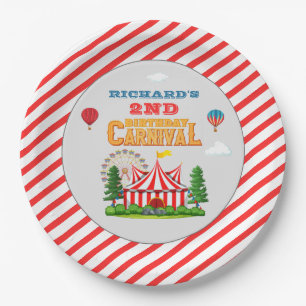 Kind's Verjaardagsfeestje Circus carnaval Thema Papieren Bordje
