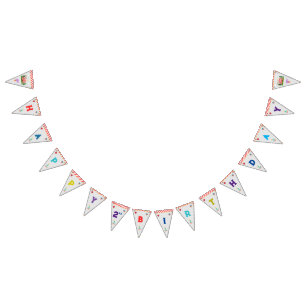 Kind's Verjaardagsfeestje Circus carnaval Thema Vlaggetjes