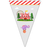 Kind's Verjaardagsfeestje Circus carnaval Thema Vlaggetjes (Eerste vlag)