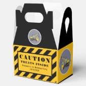 Kind's verjaardagsfeestje constructie truck dank u bedankdoosjes (Geopend)