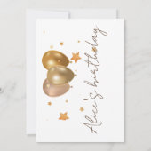 Kind's verjaardagsfeestje uitnodigen met foto kaart (Achterkant)