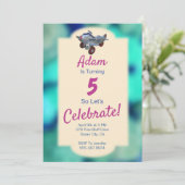 Kind's verjaardagsuitnodiging, elke leeftijd kaart (Staand voorkant)