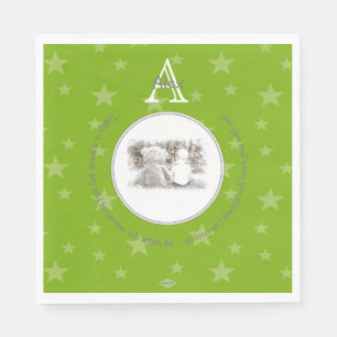 Kindsterren en monogram papier Napkin HAMbyWG Servet