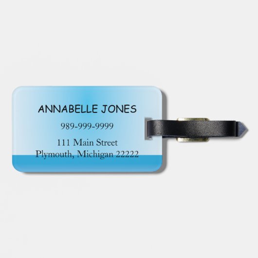 Kindstrand Bagagelabel (Achterkant horizontaal)