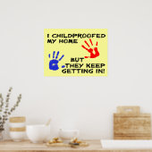 Kindveilige Thuis Grappige Poster (Keuken)