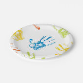 Kindvingerafdruk Papieren Bordje (Gekanteld)