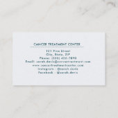 Kindvriendelijk Visitekaartje voor kinderartsen (Achterkant)