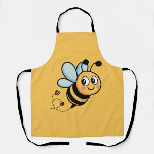 Kindvriendelijke Bij Mascotte met Gestippelde Staa Schort