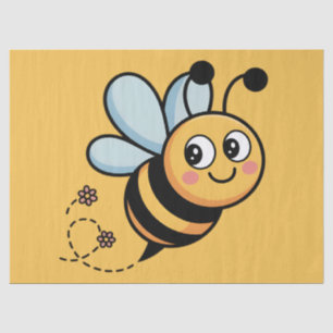 Kindvriendelijke Bij Mascotte met Gestippelde Staa Tissuepapier
