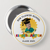 Kindy afstuderen badge foto aangepaste Button (Voorkant /achterkant)