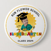 Kindy afstuderen badge foto aangepaste Button (Voorkant)
