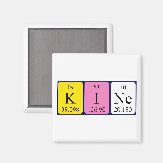 Kine periodieke table name magnet (Voorkant / Achterkant)