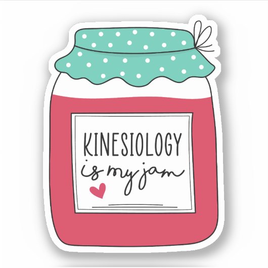 Kinesiologie is mijn jam, grappige Kinesioloog Gif Sticker (Voorkant)