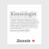 Kinesiologie Kinesiologist Definitie Sticker (Vel)