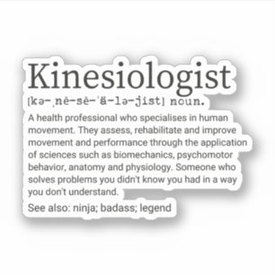 Kinesiologie Kinesiologist Definitie Sticker