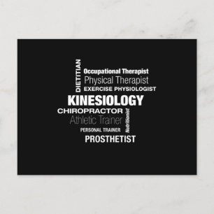 Kinesiologie Kinesioloog Physio Physical Therapis Briefkaart