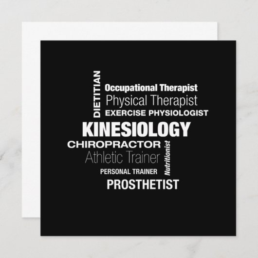 Kinesiology Kinesiologist Physio Physical Therapis Kaart (Voorkant / Achterkant)