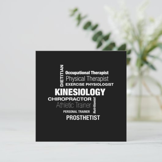 Kinesiology Kinesiologist Physio Physical Therapis Kaart (Staand voorkant)