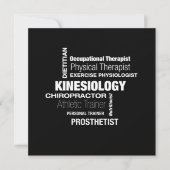 Kinesiology Kinesiologist Physio Physical Therapis Kaart (Voorkant)