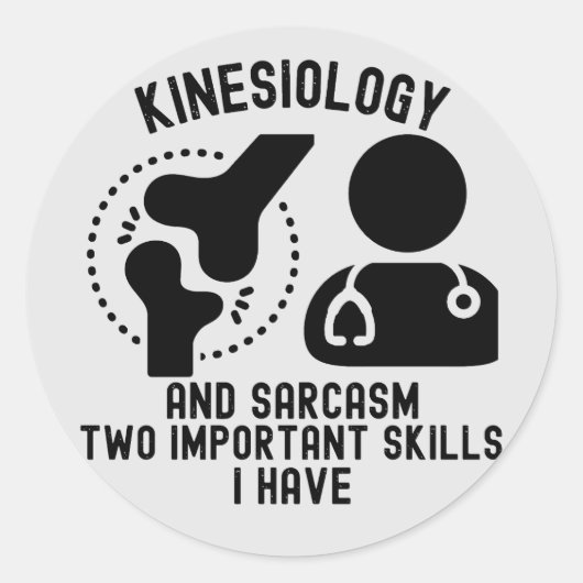 Kinesioloog7, Kinesiologie Major Ronde Sticker (Voorkant)