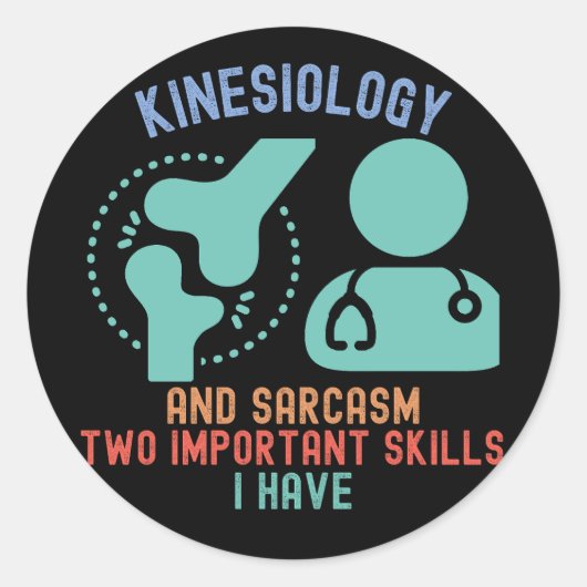 Kinesioloog7, Kinesiologie Major Ronde Sticker (Voorkant)