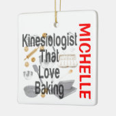 Kinesioloog houdt van bakken OP MAAT Keramisch Ornament (Links)