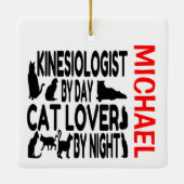 Kinesioloog houdt van katten CUSTOM Keramisch Ornament (Achterkant)