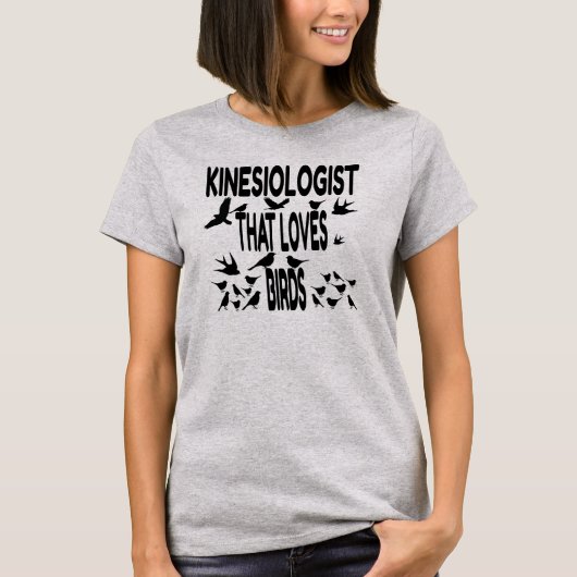 Kinesioloog houdt van vogels t-shirt (Voorkant)