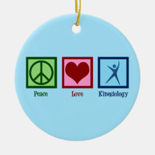 Kinesioloog Peace Love Kinesiology Keramisch Ornament