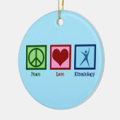 Kinesioloog Peace Love Kinesiology Keramisch Ornament (Links)