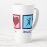 Kinesioloog Peace Love Kinesiology Latte Mok<br><div class="desc">Peace Love Kinesiology. Een schattig kinesioloog cadeau voor iemand die werkt in een menselijke kinesiologie-kantoor of oefening. Bestel deze nu voor je centrum.</div>