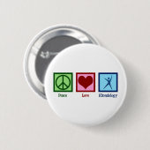 Kinesioloog Peace Love Kinesiology Ronde Button 5,7 Cm (Voorkant /achterkant)