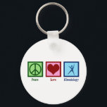 Kinesioloog Peace Love Kinesiology Sleutelhanger<br><div class="desc">Peace Love Kinesiology. Een schattig kinesioloog cadeau voor iemand die werkt in een menselijke kinesiologie-kantoor of oefening. Bestel deze nu voor je centrum.</div>
