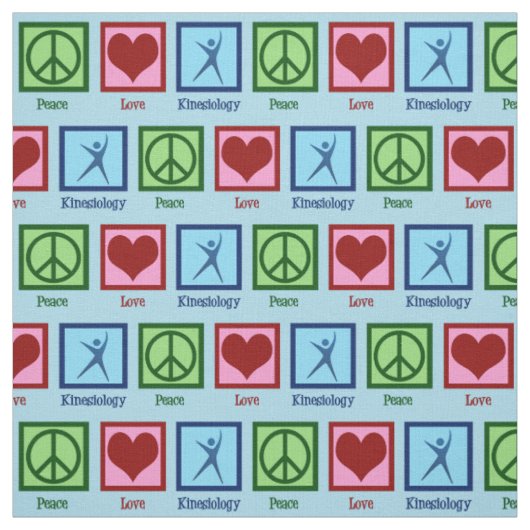 Kinesioloog Peace Love Kinesiology Stof (Swatch)