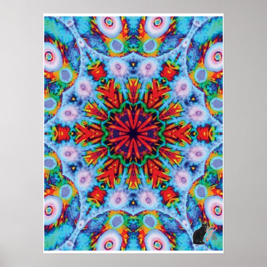 Kinetic Collage Kaleidoscoop Poster met Verversgro (Voorkant)