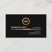 Kinetic Red Smoky Sound Waves Mengineer Visitekaartje (Achterkant)