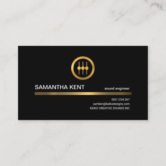 Kinetic Red Smoky Sound Waves Mengineer Visitekaartje (Achterkant)