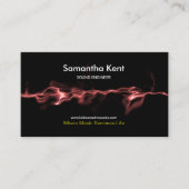 Kinetic Red Smoky Sound Waves Mengineer Visitekaartje (Voorkant)