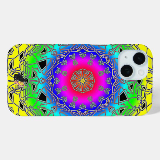 Kinetic Spectra Glyph iPhone 15 hoesje (Achterkant (horizontaal))