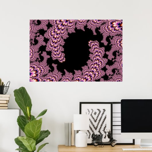 Kinetisch - Mandelbrot Art Poster (Thuiskantoor)