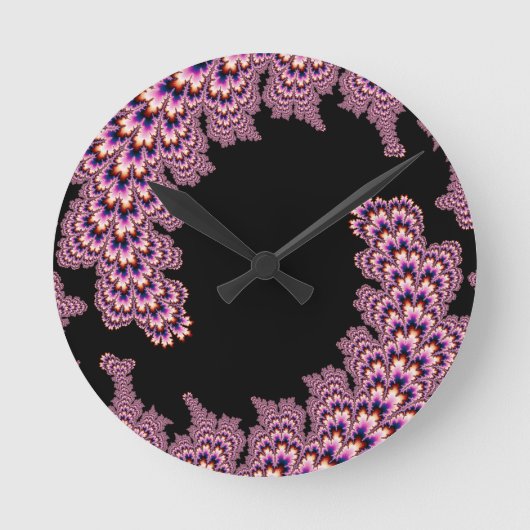 Kinetisch - Mandelbrot Art Ronde Klok (Voorkant)
