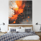 Kinetische Explosie Canvas Afdruk (Insitu (Slaapkamer))