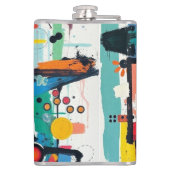 Kinetische kleurburst heupfles (Achterkant)