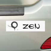 Kinetische penseel - Enso Bumpersticker (Op auto)