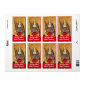 KINEYARD RODE WIJNGOLF/ANTIEK TAROTS ETIKET (Full Sheet)